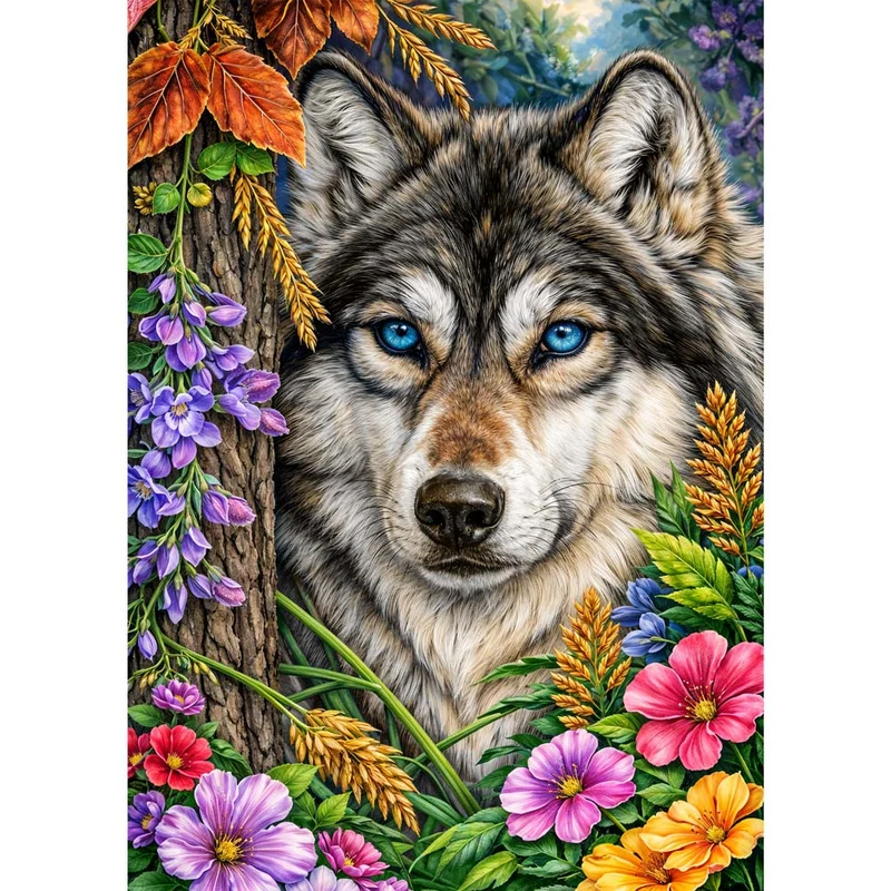 5D Diamond Painting – Mystic Forest Wolf