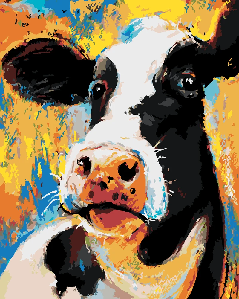 Diamond painting - BUNTE KUH