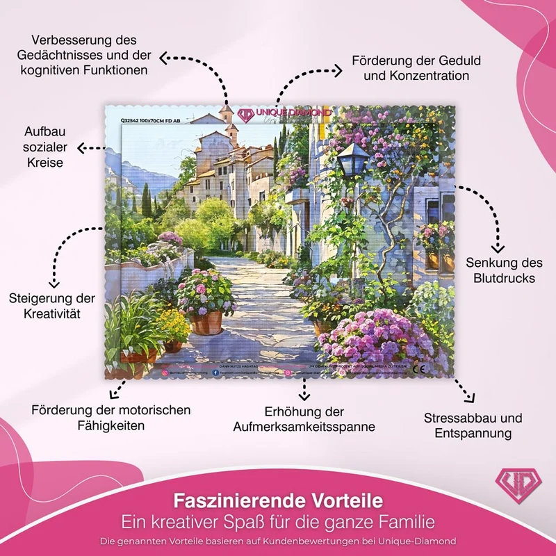 5D Diamond Painting – Blumenweg