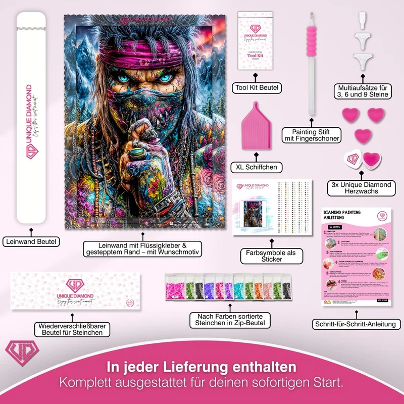 5D Diamond Painting – Savage Bloom