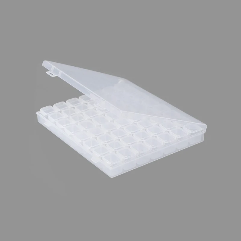 Diamond Painting Aufbewahrungsbox - einfarbig transparent (56 Stk.)