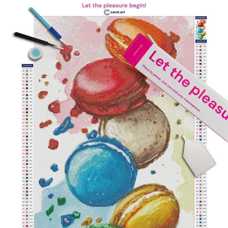 Diamond Painting - Yvonne Phillips - Colourful Macarons