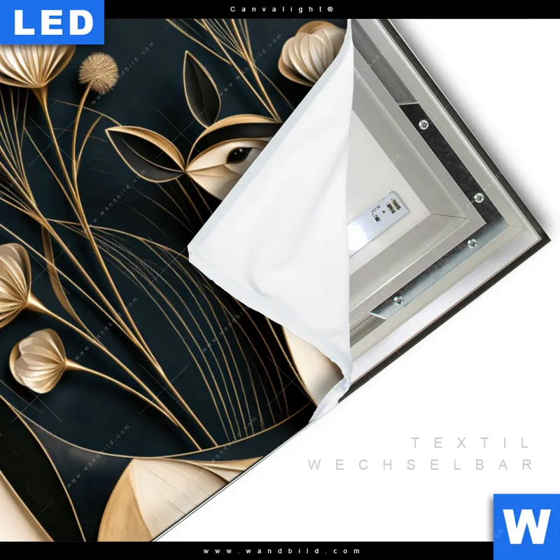 Canvalight® Leuchtbild | Rehe - Anmut des Waldes | Querformat