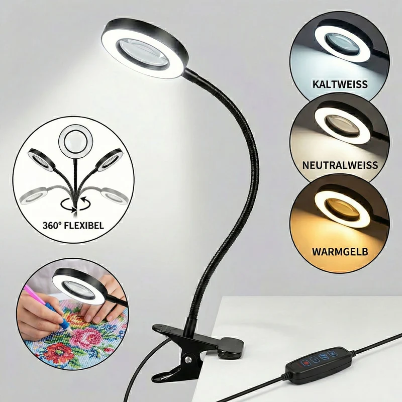 Diamond Painting Vergrößerungslupe mit LED-Lampe