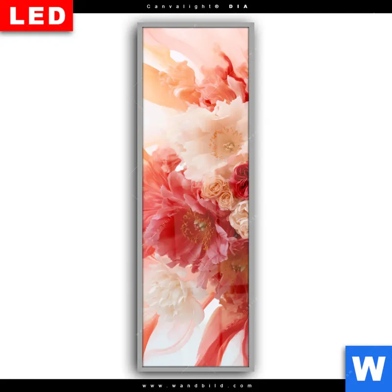 Leuchtbild Acrylglas Canvalight® DIA | Florale Explosion | Schmal