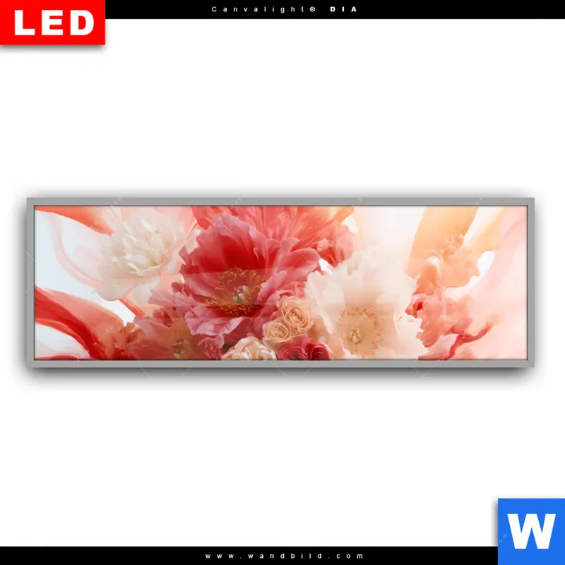 Leuchtbild Acrylglas Canvalight® DIA | Florale Explosion | Panorama