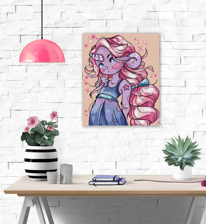 Diamond Painting - arts.by.tamara - Unicorn Girl