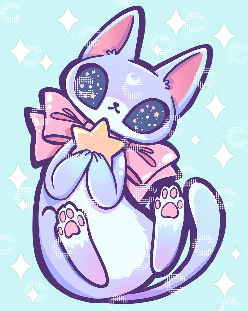 Diamond Painting - Mahou.Shoujo - Cosmic Cat