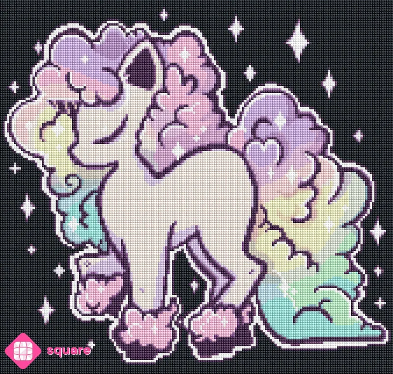 Diamond Painting - Mahou.Shoujo - Fluffy Cloud Unicorn
