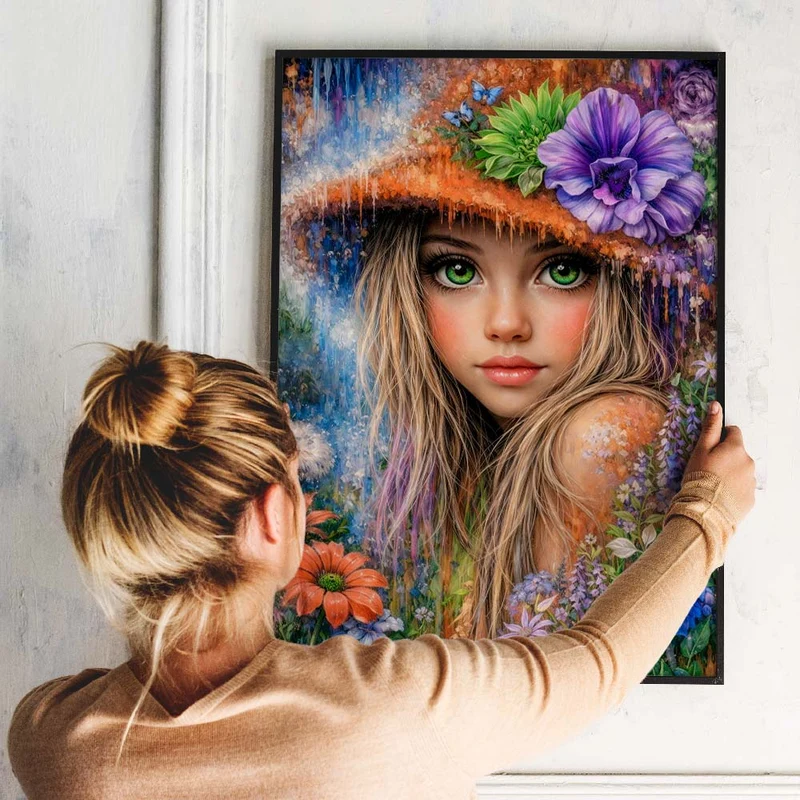 5D Diamond Painting – Enchanted Flower Girl