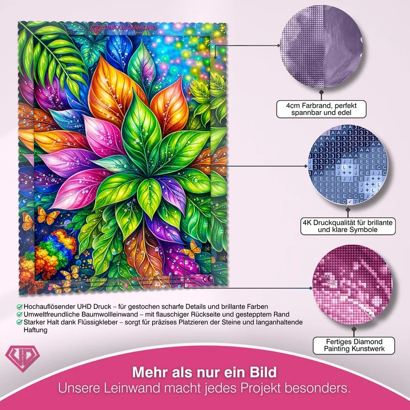 5D Diamond Painting – Rainbow Leaves