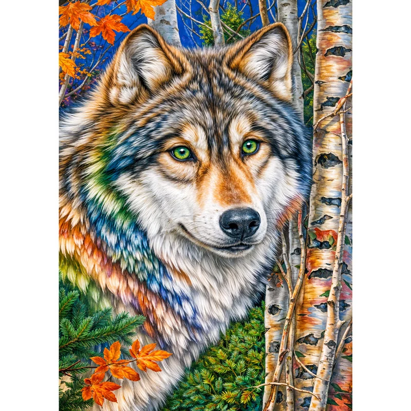 5D Diamond Painting – Autumn Spirit Wolf