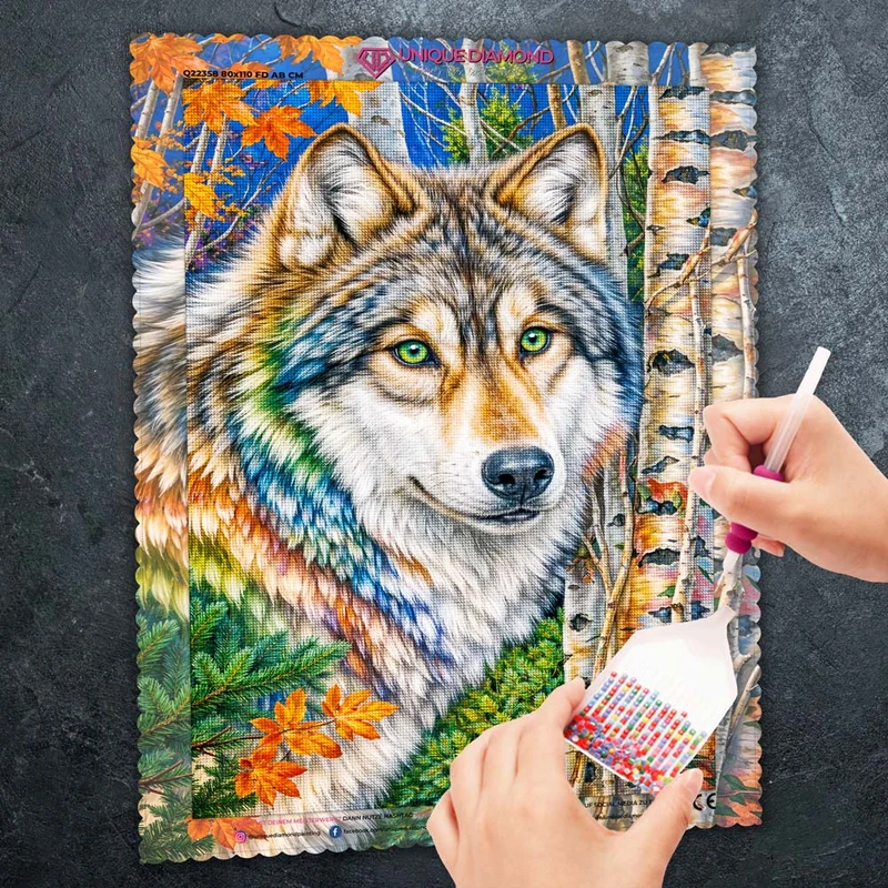 5D Diamond Painting – Autumn Spirit Wolf
