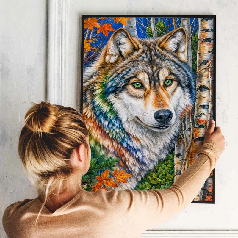 5D Diamond Painting – Autumn Spirit Wolf