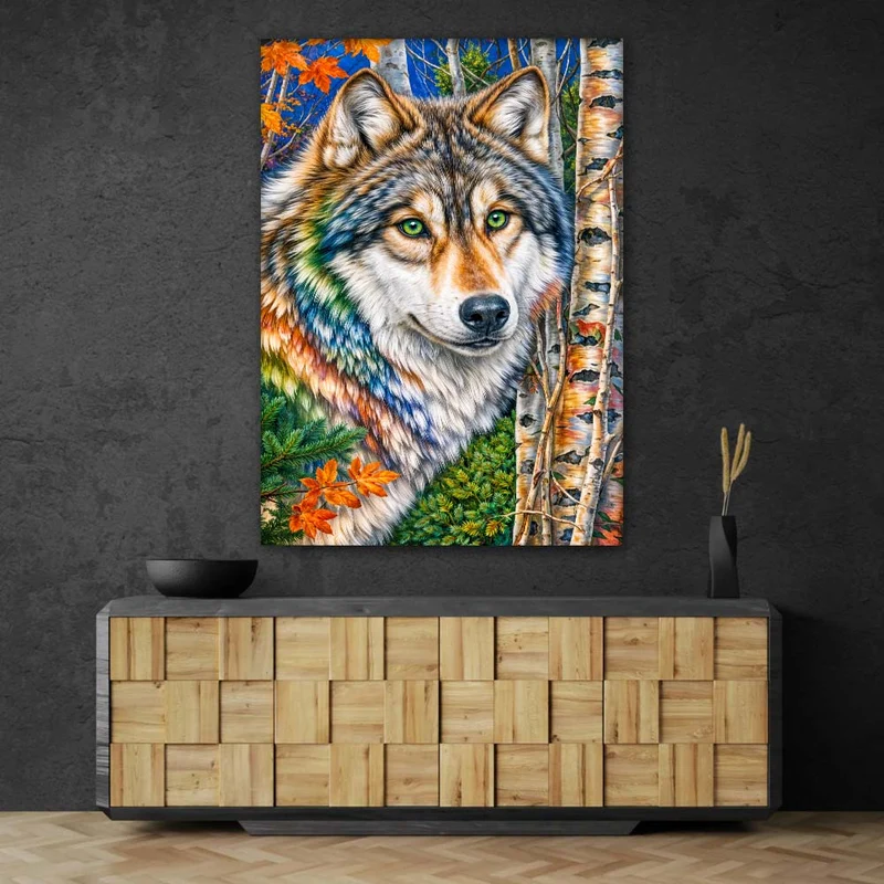 5D Diamond Painting – Autumn Spirit Wolf