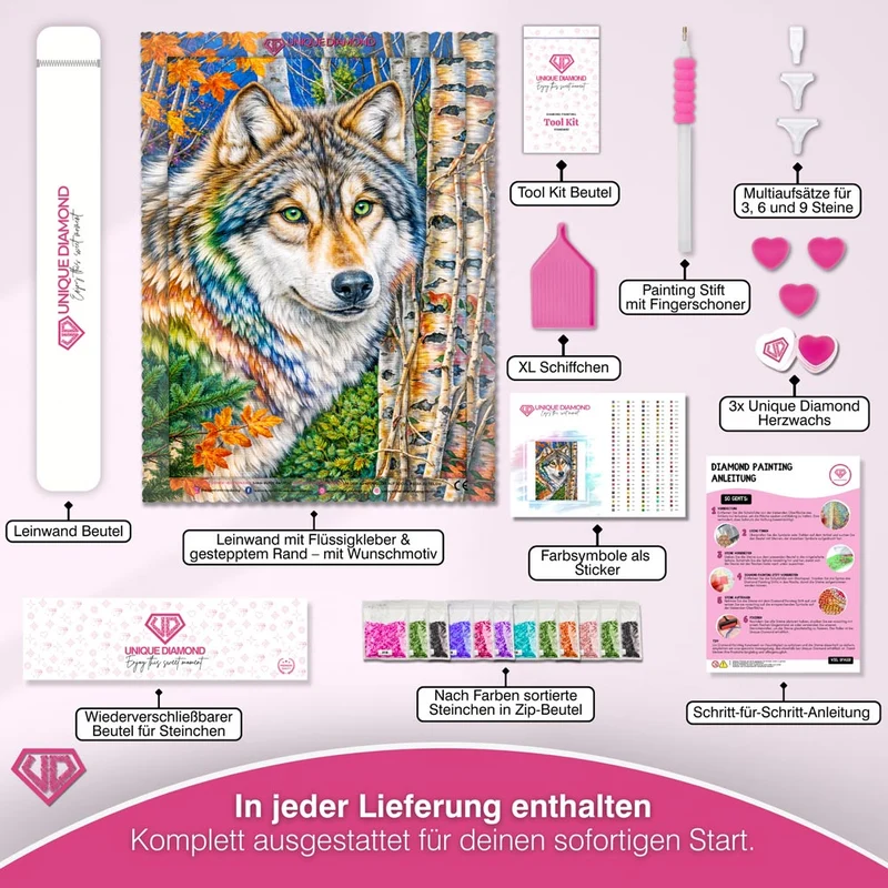 5D Diamond Painting – Autumn Spirit Wolf