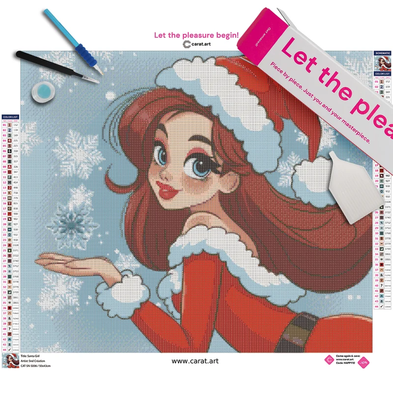 Diamond Painting - Snd création - Santa Girl