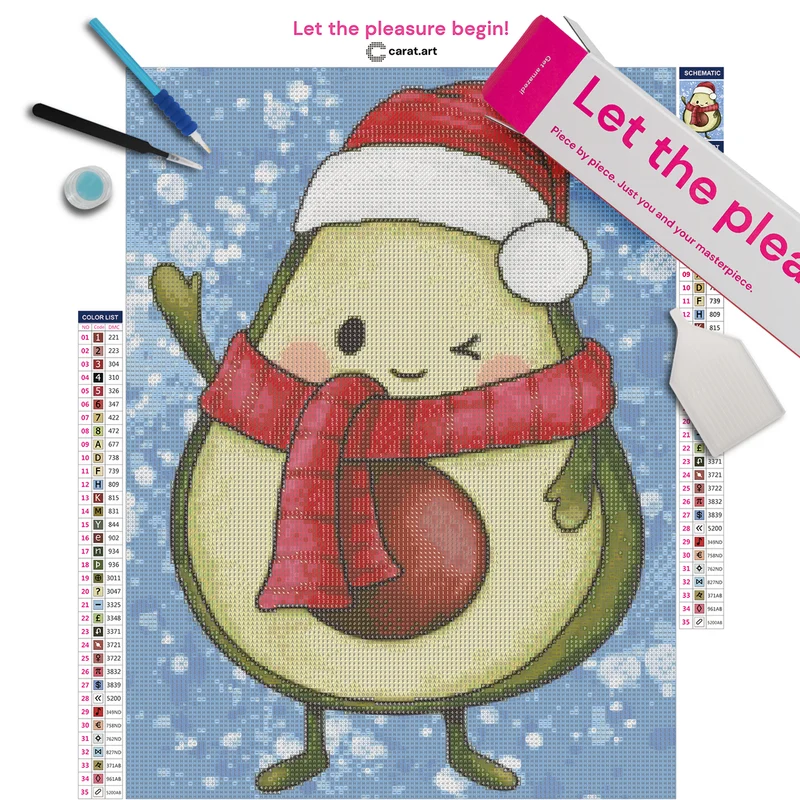 Diamond Painting - Jane's Doodles - Santa Avocado