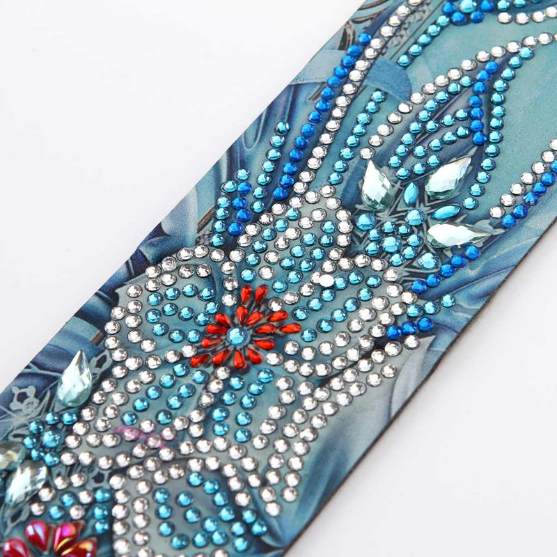 5D Diamond Painting Lesezeichen – Blaue Blütenpracht