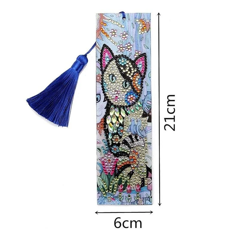 Diamond Painting Lesezeichen Katze