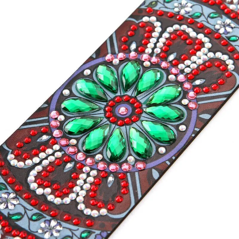 Diamond Painting Lesezeichen Blume mit Herz
