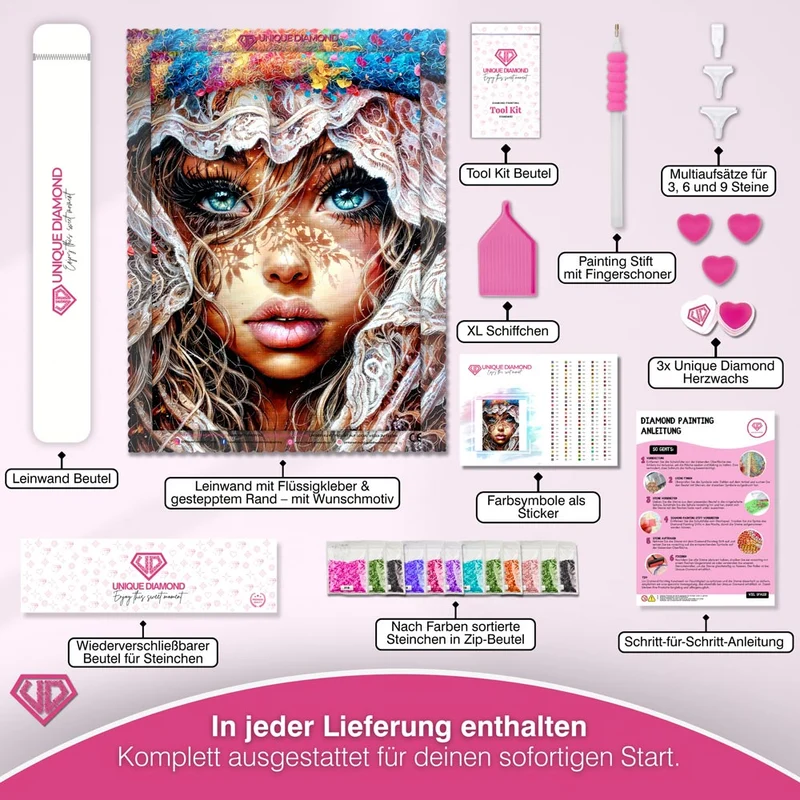 5D Diamond Painting – Veil of Bloom