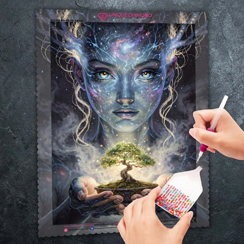 5D Diamond Painting – Hüterin des Lebensbaums