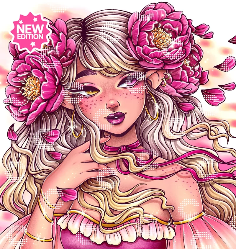 Diamond Painting - Yaroslava Guskova - Peony Elf