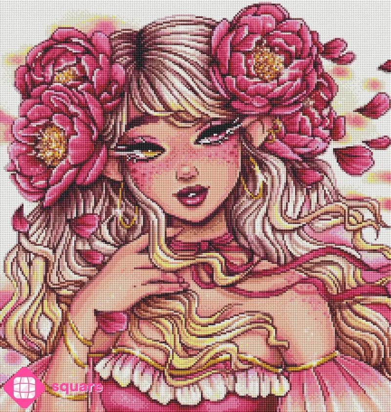 Diamond Painting - Yaroslava Guskova - Peony Elf