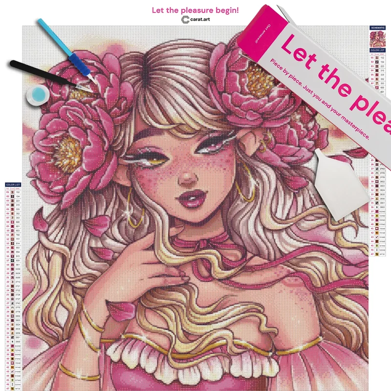 Diamond Painting - Yaroslava Guskova - Peony Elf