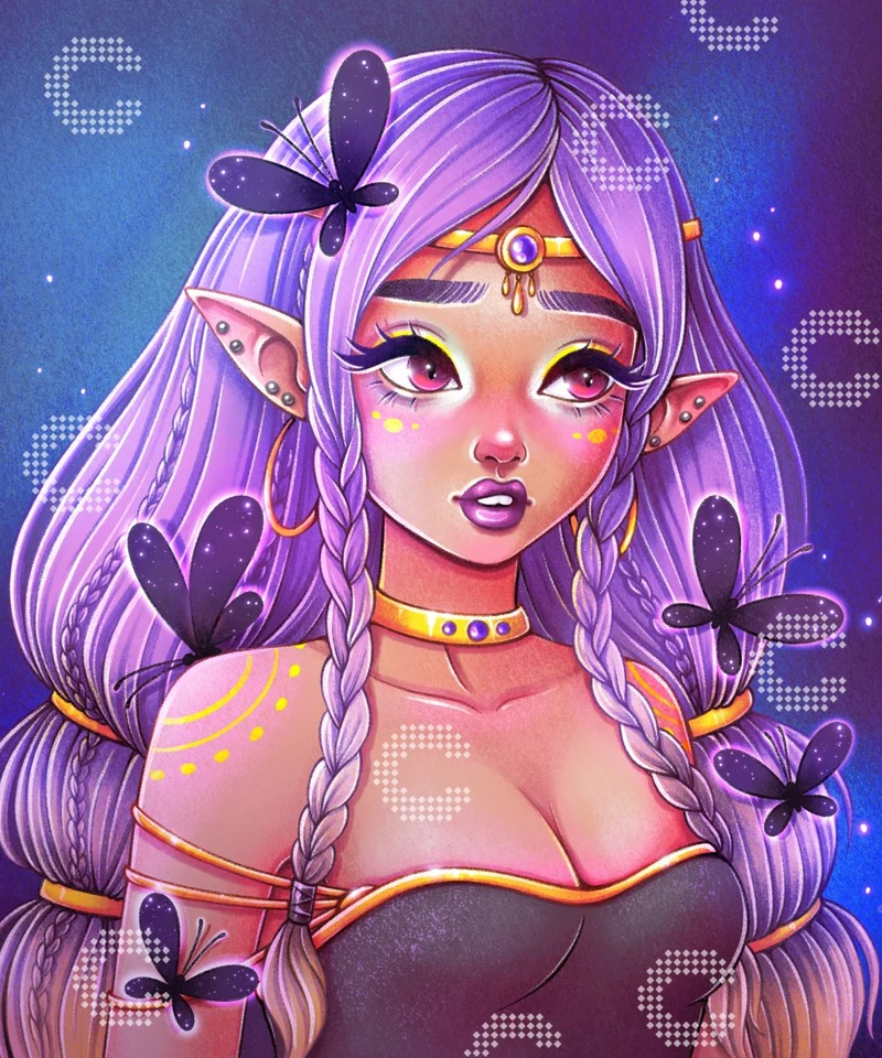 Diamond Painting - Yaroslava Guskova - Dark elf