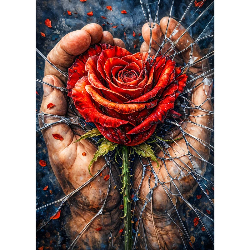 5D Diamond Painting – Fragile Love