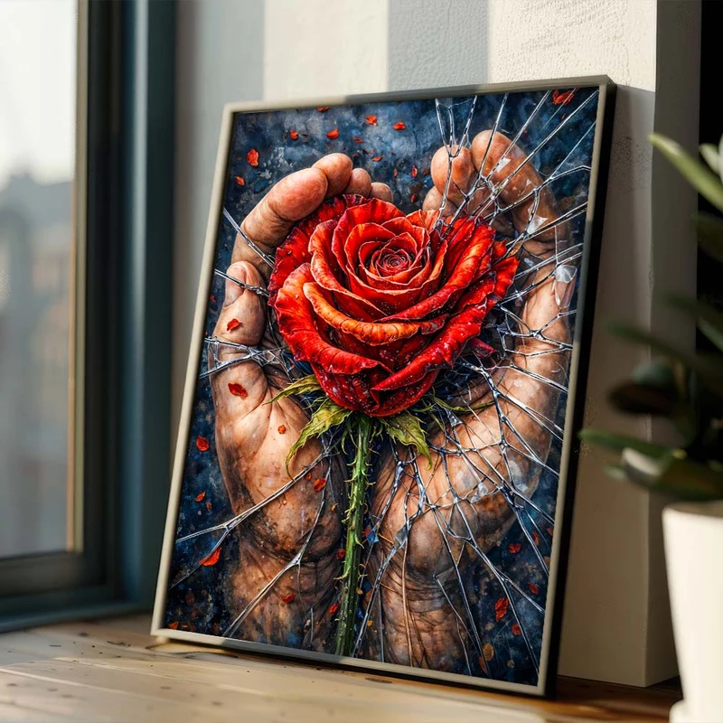 5D Diamond Painting – Fragile Love