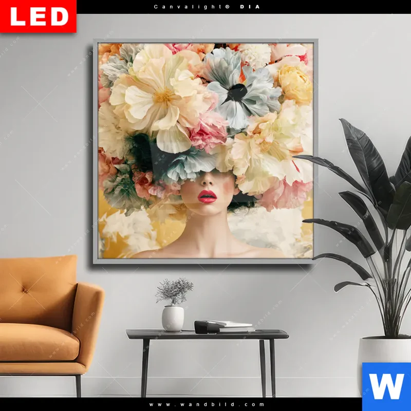 Wechselmotiv Acrylglas Canvalight® DIA | Florale Diva | Quadrat