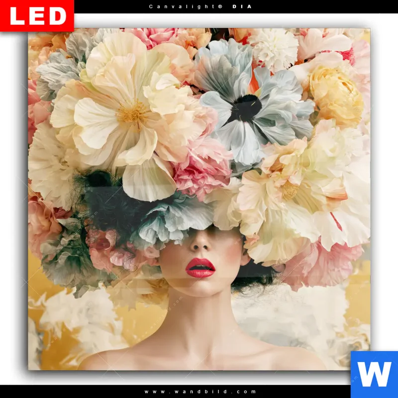 Wechselmotiv Acrylglas Canvalight® DIA | Florale Diva | Quadrat