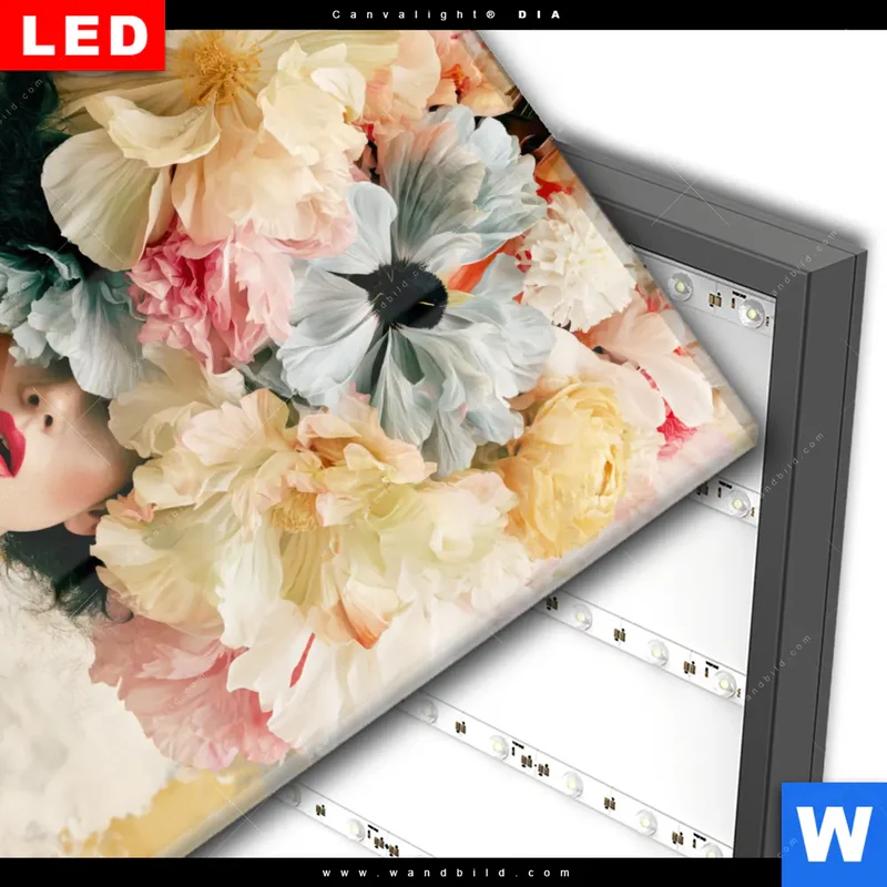 Wechselmotiv Acrylglas Canvalight® DIA | Florale Diva | Quadrat