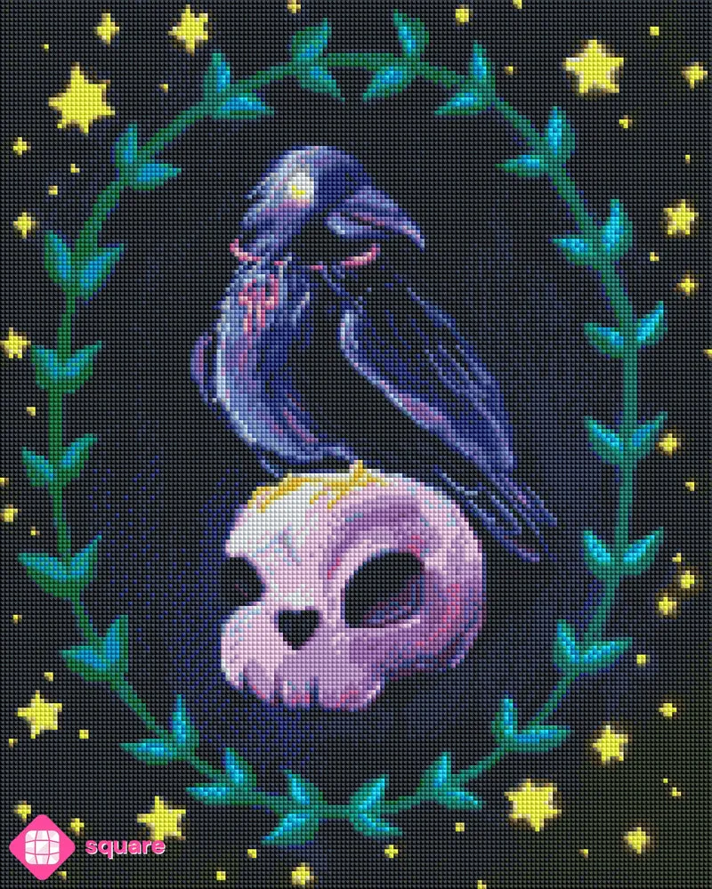 Diamond Painting - Jani Kiu - Raven and Skull