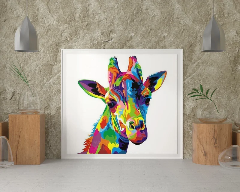 Diamond Painting Bunte Giraffe