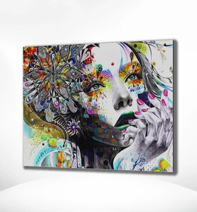 Diamond Painting Frau mit Blume