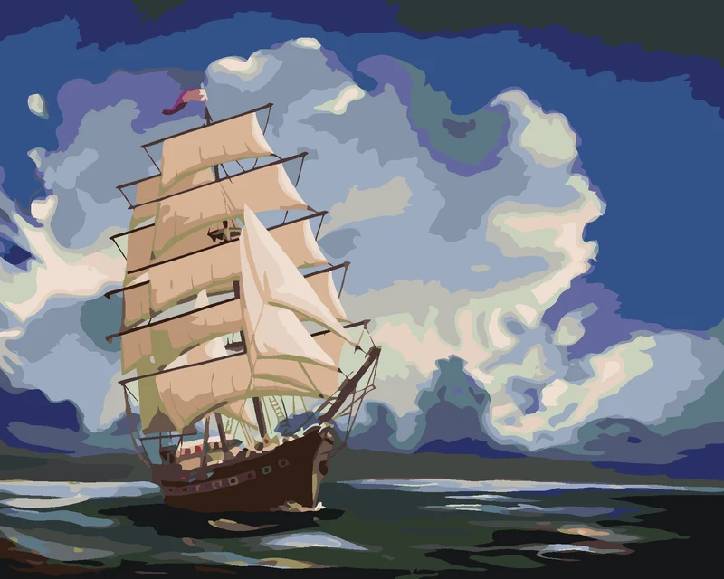 Diamond painting - SCHWIMMENDES SCHIFF AUF SEE (D. RUSTY RUST)