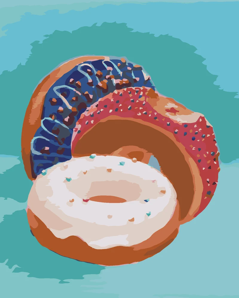 Diamond painting - GEFÜLLTE DONUTS (MYROSLAVA VOLOSCHUK)