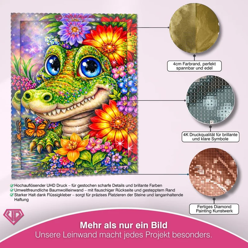 5D Diamond Painting – Happy Crocodile Garden