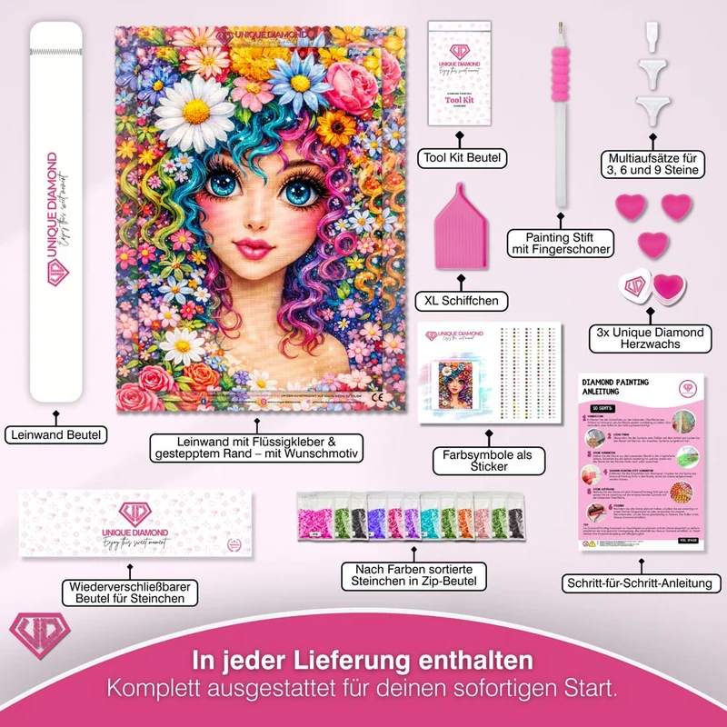 5D Diamond Painting – Blossom Dream Girl