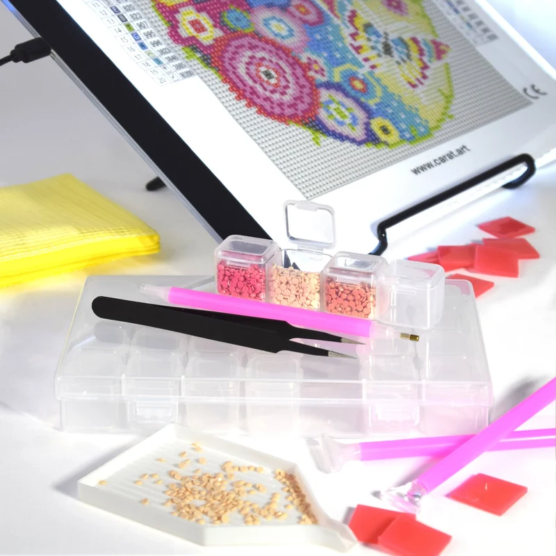 Diamond Painting Werkzeug-Set mit A4 LED-Lightpad