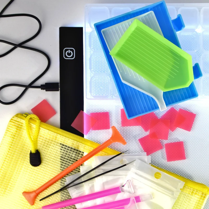 Diamond Painting Werkzeug-Set mit A4 LED-Lightpad
