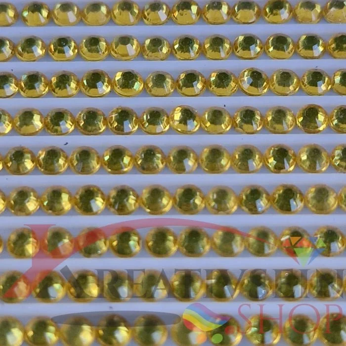 DMC 444 Lemon DK - rund Steine - Strass - Diamond Painting