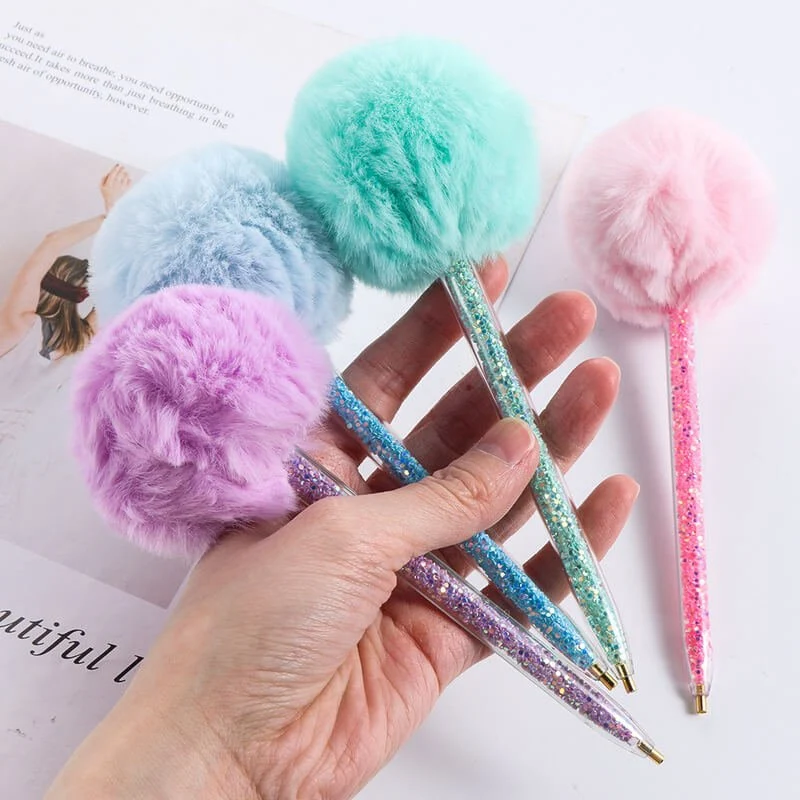 Diamond Painting Glitzerstift mit Haarkugel 4 Farben Zubehör
