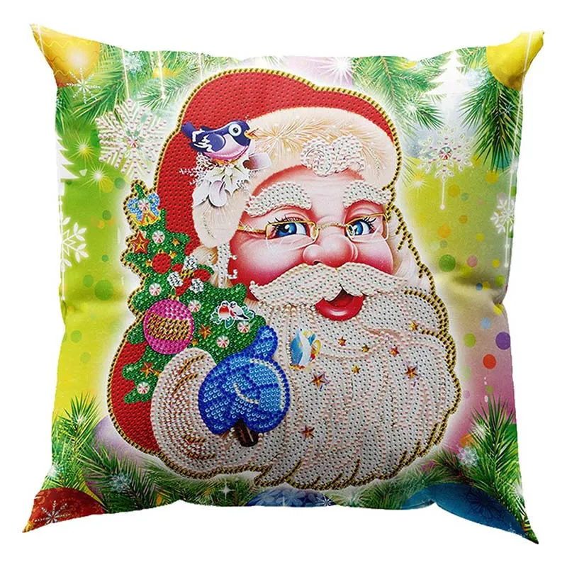 5D Diamond Painting Kissenbezug 30x30cm Weihnachtsmann