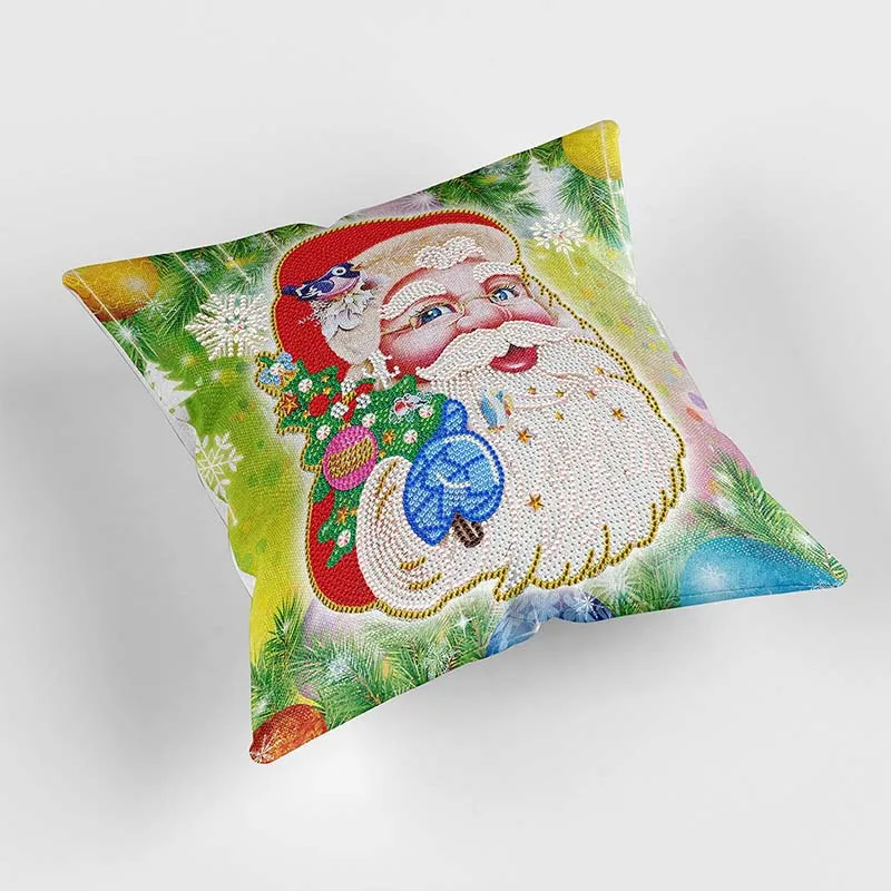 5D Diamond Painting Kissenbezug 30x30cm Weihnachtsmann
