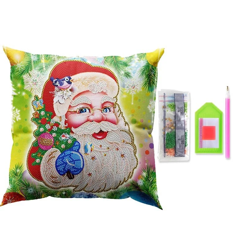5D Diamond Painting Kissenbezug 30x30cm Weihnachtsmann